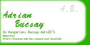 adrian bucsay business card